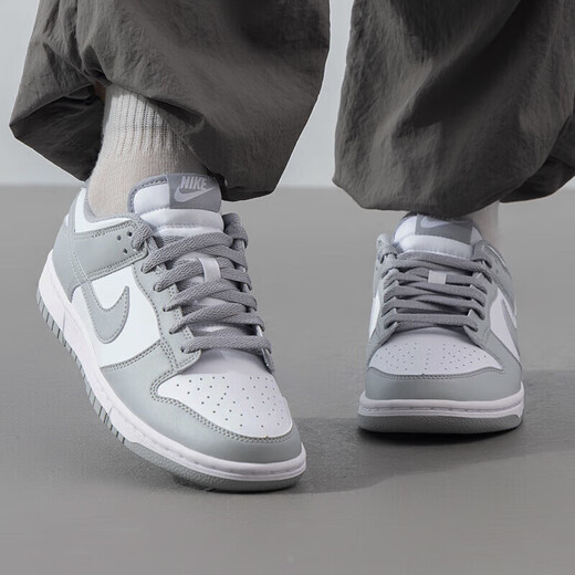 Nike NIKE sneakers men's casual shoes DUNK comfortable and versatile sports shoes HF5441-105 white gray 41
