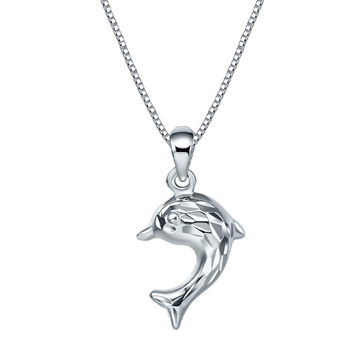 Mingzuan International Platinum Pendant Women's Platinum PT950 Dolphin Necklace Fashionable Versatile Pendant Neck Jewelry as a Birthday Gift for Your Girlfriend PT950 Dolphin Pendant Approximately 0.85g