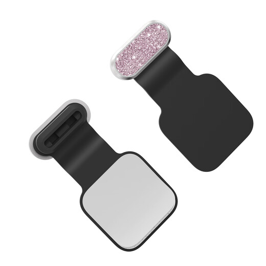 Yansha new trendy flash diamond alloy anti-lost integrated mobile phone charging port dustproof plug typec port waterproof splash suitable for iPhone15/16 Android fast charging universal luminous color 1 Android C port suitable for fast charging mobile phones