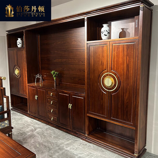 Bertha Denton solid wood boss desk general manager desk chairman room ebony wood executive desk new Chinese style desk 3.2 meters boss desk