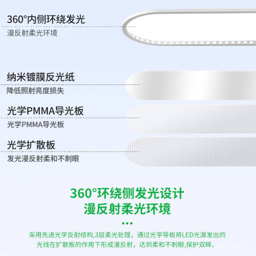过道灯走廊灯led吸顶灯现代简约北欧长条客厅灯书房阳台灯具J263 购买3892-白色60cm-三色变光24W