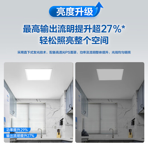 Philips LED Integrated Ceiling Light Panel Light Flat Light Kitchen Light Bathroom Bathroom Light Kitchen and Bathroom Aluminum Clasp Lamp Aluminum Frame 24W White Light 6000K 300x600
