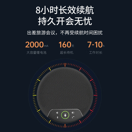 DAIPU video conferencing omnidirectional microphone USB wireless Bluetooth cascading desktop conference room speaker intelligent noise reduction driver-free 8-meter diameter pickup compatible with Tencent DingTalk Go10W