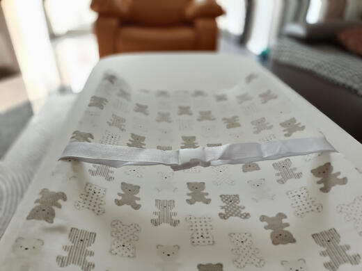 Baby mattress, removable diaper table mat, nursing table, baby massage table, diaper changing portable waterproof mat, cute white bear pure cotton sponge mat, custom size fabric, contact customer service