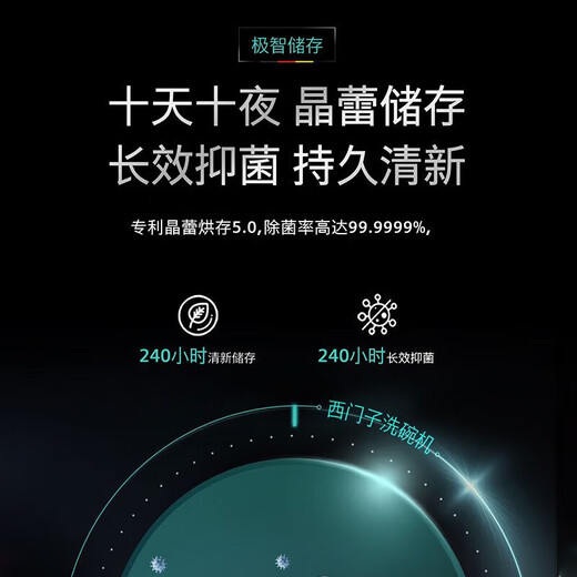 SIEMENS's blockbuster new product, 18 sets of large-capacity dishwashers, crystal bud drying, super five-star disinfection, 10-day long-lasting antibacterial function, smart cleaning Rubik's Cube SN25ZB24MC