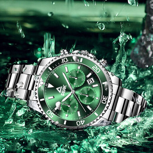 Peak official authentic green water ghost watch new men's watch diving dial for men's boyfriend Water ghost black [counter genuine]