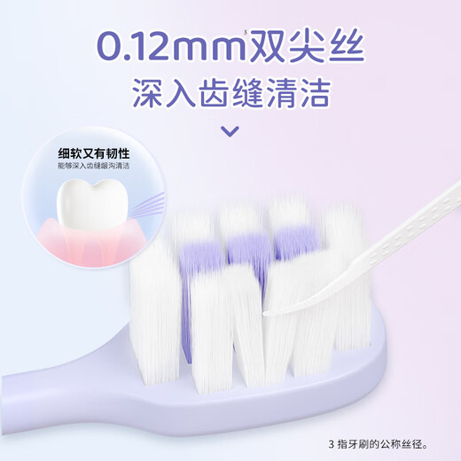 3 pcs of Baijiajie Sakura soft-bristle toothbrushes, ultra-soft bristles to prevent gum bleeding, small head to protect the gums, for adults, men and women only
