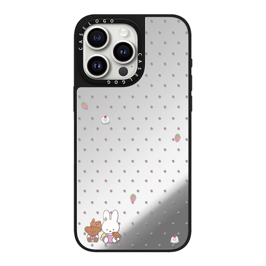 红苹果 (RED APPLE)适配CASE联名米菲兔凯蒂猫苹果16promax手机壳iphone15镜面保护套14pro磁吸MagSafe亚克力13可爱卡 CASE【CS15259米菲熊】升级版白框 