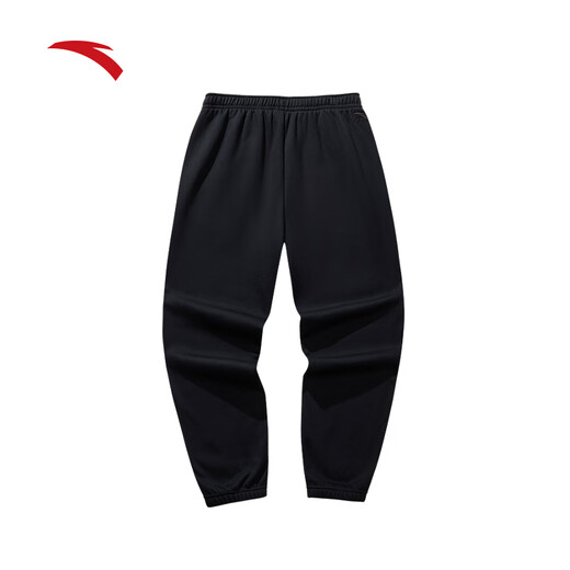 ANTA sweatpants men's new winter loose embroidered casual pants plus velvet knitted sports pants 152548301N