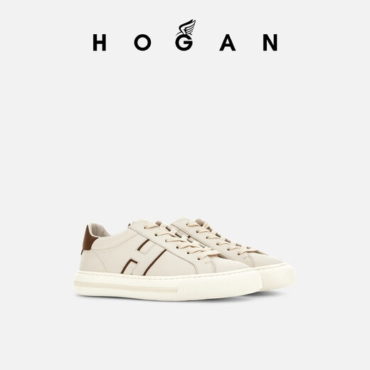 HOGAN men's shoes early autumn new product H691 series simple, fashionable and comfortable casual shoes flat shoes single shoes milky white 39