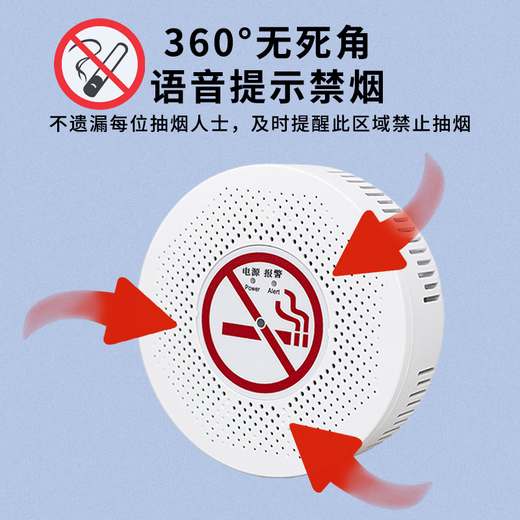 Cigarette Smoke Alarm Highly Sensitive Toilet and Bathroom Smoke Control Guard Smoking Detector Smoking Detector Smoking Alarm Plug-in Independent Model