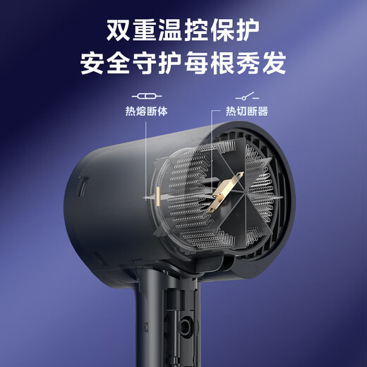 Midea 200 Million Negative Ion Hair Dryer Home Hair Care Hair Dryer Home Appliances National Subsidy Hair Dryer MB-AJ0503 Starry Night Blue National Subsidy Holiday/Birthday Gift