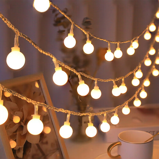 LED ambient light starry sky flashing light string outdoor ambient light room birthday light camping star light stall decorative light tent decorative light scene layout small lantern color star + moon long battery life 1.5 meters 10 light string