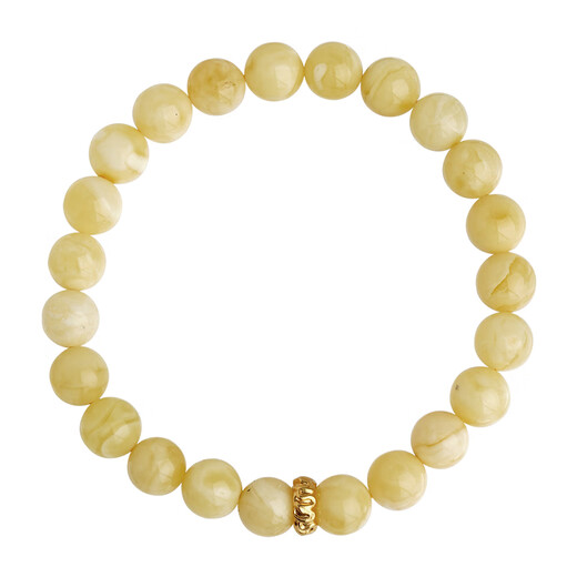 Potala Palace 18k gold beeswax single circle bracelet for men and women with transfer beads plain circle agate bracelet as a birthday gift for girlfriend