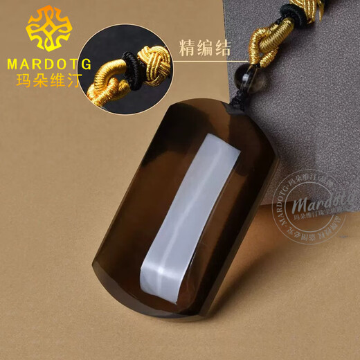 MARDOTG black crystal pendant for men, zodiac year amulet, crystal pendant, women's jewelry gift