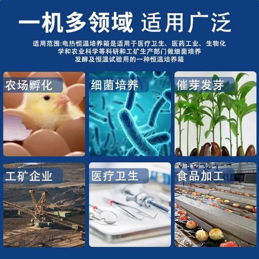 Xiongge electric heating constant temperature incubator constant temperature box Vibrio mold microorganism seed germination box incubator laboratory 303-0 galvanized inner tank 25*25*25 without blast