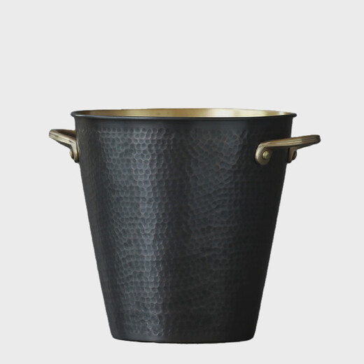 High-looking light luxury pure copper red wine barrel beer barrel household wine cabinet ornaments commercial ice bucket bar copper ice bucket S.