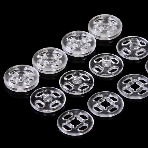 Hidden buttons, anti-glare, transparent buttons for shirts, mother-in-law buttons, invisible buttons for women's shirts, snap buttons for children's clothes, transparent, diameter 10mm, 20 pcs