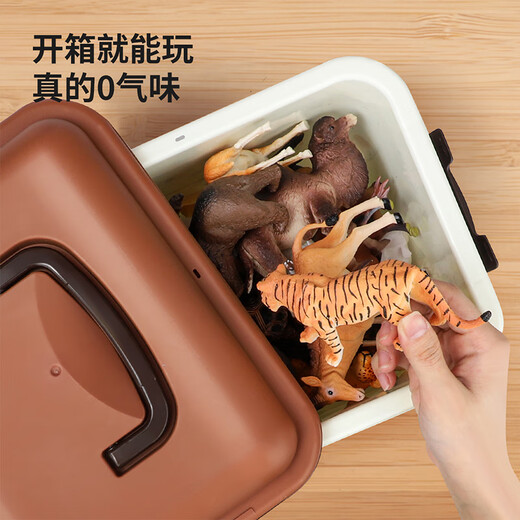 Newkey Children's Toys Simulation Animal Model Bunny Boys and Girls Wild Animal World Awareness Card Set