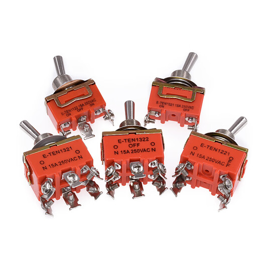 E-TEN1021/1221/1322 twist button switch rocker arm forward and reverse to 3 power supply 6 feet 2 gears toggled up and down E-TEN1021 orange_2 feet 2 gears