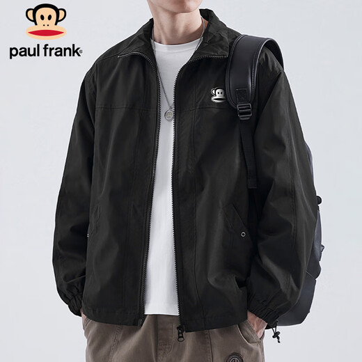 Paul Frank Jacket Men's Spring and Autumn Casual Retro Workwear Jacket Men's Loose Top Windproof Men's Gray Green L