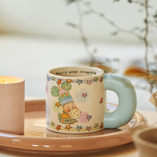 Siyue Xingren joint cup ceramic mug couple water cup home breakfast cup coffee cup birthday gift