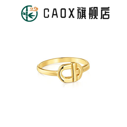 CAOXMANIFESTO series silver plated 18K gold ring high-end temperament ring 12T