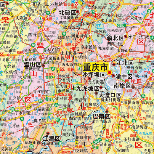 
Chongqing map 2025 administrative transportation tourist attractions 1068*749 mm