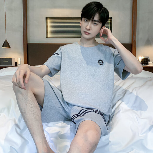 CARSEMKEITN SUMME MEN'S COURTS PAJAMAS COTON COTON COLUDE COST plus taille pour adolescents Contrôles en vrac pour hommes Summer D9928 L MEN'S L