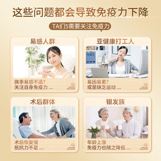 北京同仁堂破壁灵芝孢子粉长白山灵芝粉增强免疫手术后恢复营养品滋补品送礼 3盒90g