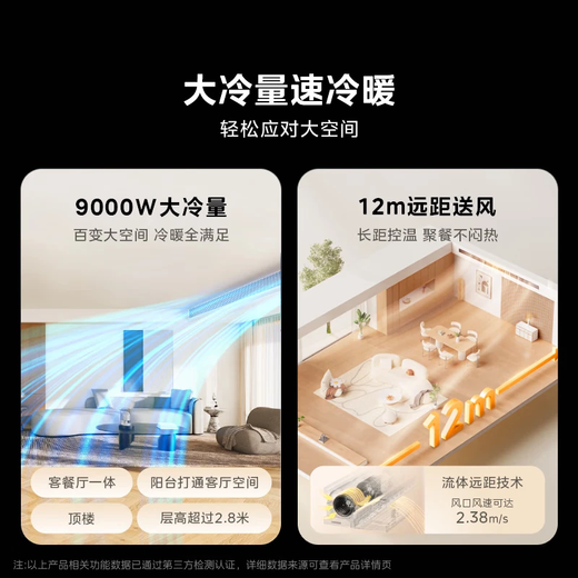 Midea (Midea) 4 horses, cool and energy-saving, one-to-one duct machine, super energy efficiency, central air conditioner, hot-selling TOP1 KFR-90T2W/B3-KS (1) national subsidy