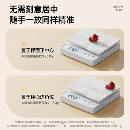 Youmiyoupin electronic scale kitchen scale household baking scale small high-precision weighing food scale gram weight scale upgraded thickened scale surface