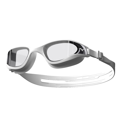 Mizuno (MIZUNO) swimming goggles for women adult large-frame swimming goggles myopia swimming cap set waterproof and anti-fog swimming equipment B050 ink white