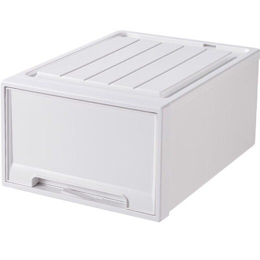 BEYZK Kleiderschrank, Schublade, Aufbewahrungsschrank, Zuhause, Kunststoff, Kleiderschrank, Aufbewahrungsbox, verdickter Organisationsschrank, Aufbewahrungsschrank, 37 l, verdickt, abschließbar, Modell 3523, Tiefe 47 x B, 35 x H, weiße Schublade, preiswertes Einzelpack