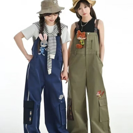 MieLanat Jacket Judy Nick Zootopia Jacket Spring and Autumn New Windproof Warm Couple Windbreaker for Men and Women Blue Overalls with Doll Children's Style 160cm