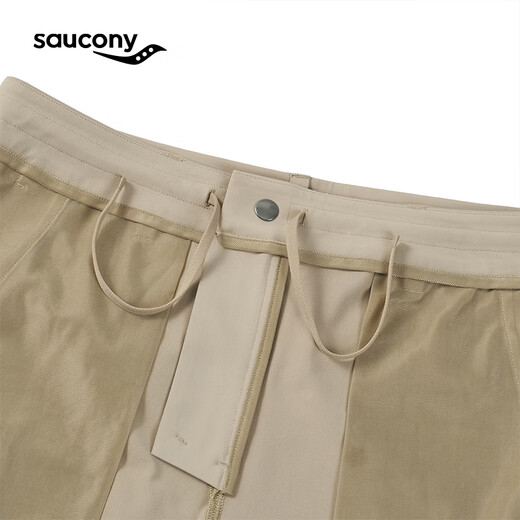 SAUCONY knitted trousers for men, anti-wrinkle, elastic, loose, sporty and comfortable, daily commuting, business casual sports pants, Titan Khaki XL