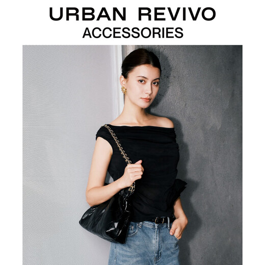 UR2025夏季新款女士气质小香单肩包UAWB50124 黑色