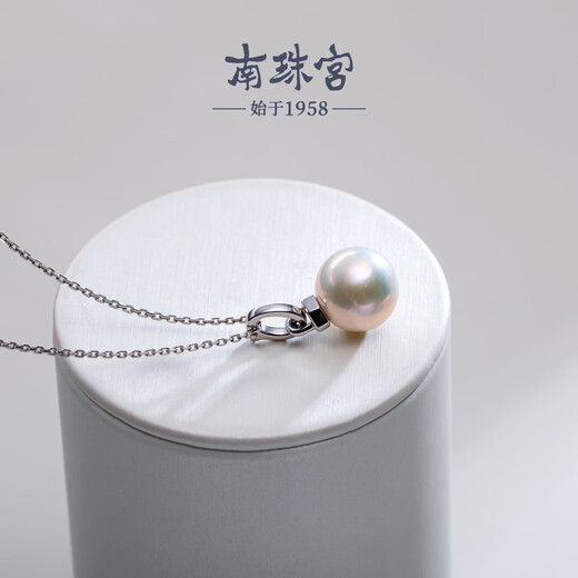 Nanzhu Palace 925 silver freshwater pearl pendant universal buckle stackable single pendant female young style birthday gift for girlfriend 10.0-11.0mm