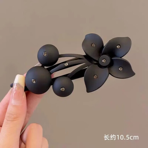 Bai Shilin cherry flower hair headband for women on the back of the head 2025 new high-end and high-end sense large size age-reducing elegant one-word gripper purple