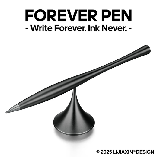 礼加心 写不完的笔金属永恒笔不用墨水金属铝合金笔创意礼品笔年会礼品logo定制圣诞节礼物男生女生 永恒笔-黑色-批量定制专拍