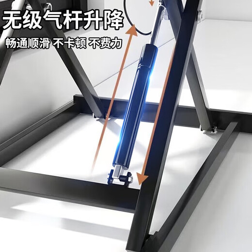 Small craftsman lifting workbench office desktop lifting table computer lifting bracket standing office lifting table white 65