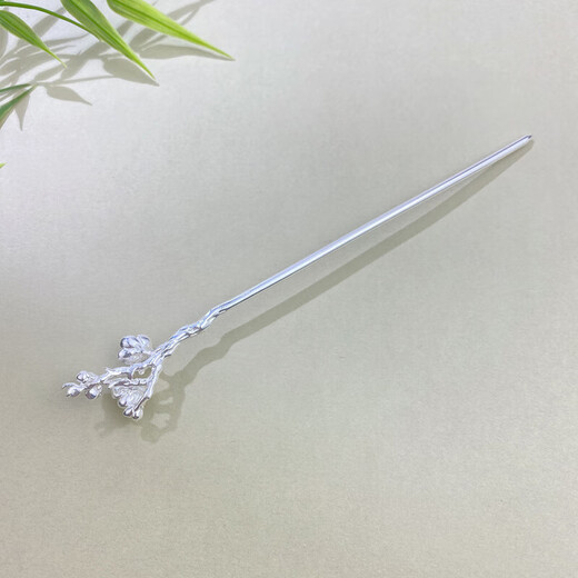 CHINA GOLD hairpin pure silver 999 new Chinese style flower hairpin hairpin Hanfu headdress birthday Chinese Valentine's Day gift for girlfriend and wife about 18.51g