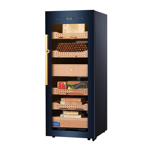 Vinocave cigar cabinet, constant temperature and humidity control, high-end atmosphere, intelligent frequency conversion, constant humidity and ammonia removal, cedar wood bare maintenance, Chunhua home office smoke cabinet, display cabinet V5, recommended by the store manager + frequency conversion temperature and humidity control-200L