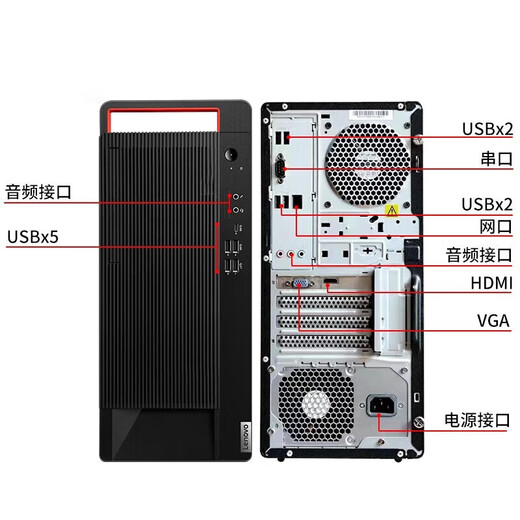 联想（Lenovo）开天 M90z G1t 国产化信创商用办公DeepSeek本地部署台式机电脑主机 兆芯KX-7000 麒麟V10桌面试用版+27英寸 128G丨512G固态+4T丨S50-8G