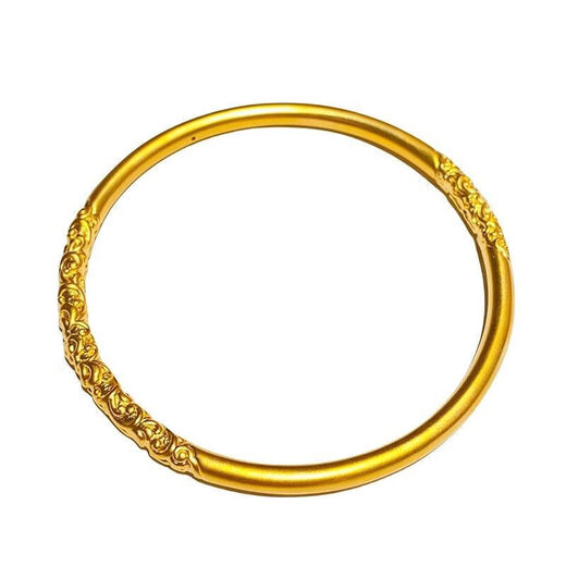 New Vietnamese sand gold 5mm ancient method heritage bracelet, ladies frosted ring solid alloy gold-plated bracelet, large purple gold flower sand gold ancient method bracelet