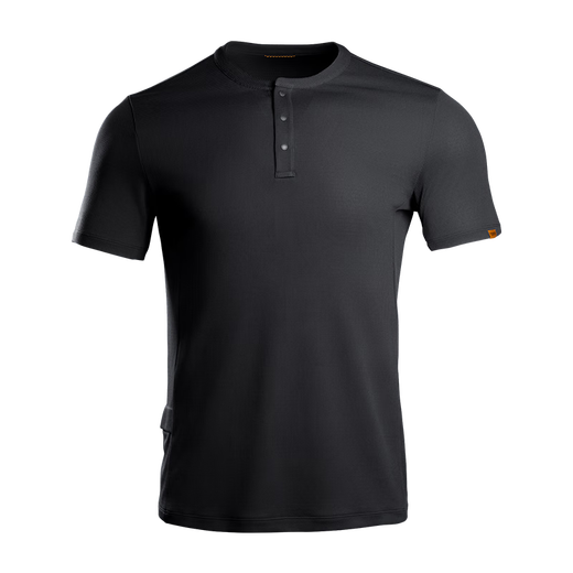 Dragon Tooth cuarta generación Dragon Tooth Apollo POWER DRY camiseta de manga corta con cuello Henry de secado rápido verano transpirable viajes al aire libre para hombres Abyss Blue M 175/96A Peso 140-155 Jin Jin es igual a 0,5 kg