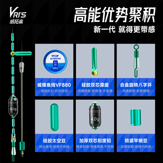 Wei Tuosen imported line group main line finished main line set complete set of tied fishing line fishing platform fishing high-end genuine 4.8 meters 8-shaped ring style PE line reinforcement No. 3.5