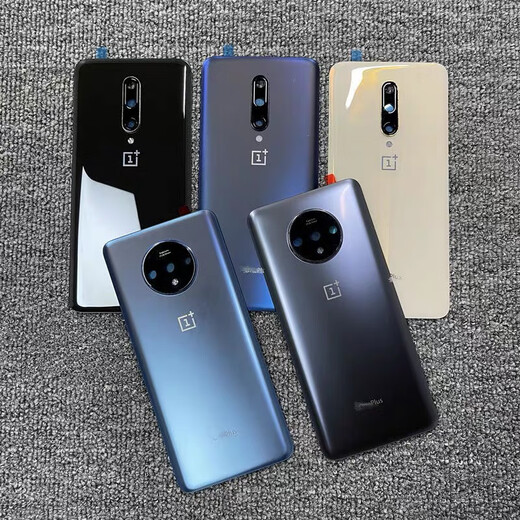 OPPO is suitable for OnePlus 7Pro original glass back cover OnePlus 1+7 original mobile phone battery cover 1+6 back shell 1+6T OnePlus 6T (bright porcelain black) original back cover with frame lens