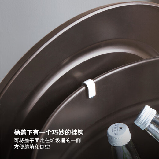 IKEA (IKEA) KNODD KNODD trash can with lid simple modern Nordic style living room for household use gray trash can 40L