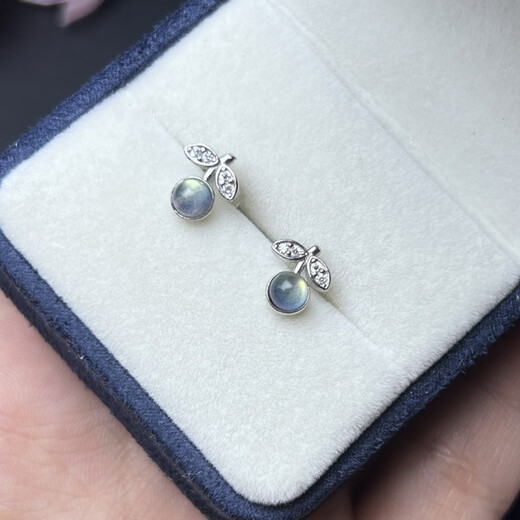 DRJEFUN natural jewelry crystal earrings for women s925 silver needle fashion versatile amethyst gray moonlight garnet earrings tanzanite-angel wings (natural jewelry diverse